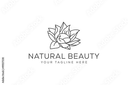 Natural beauty logo vector design