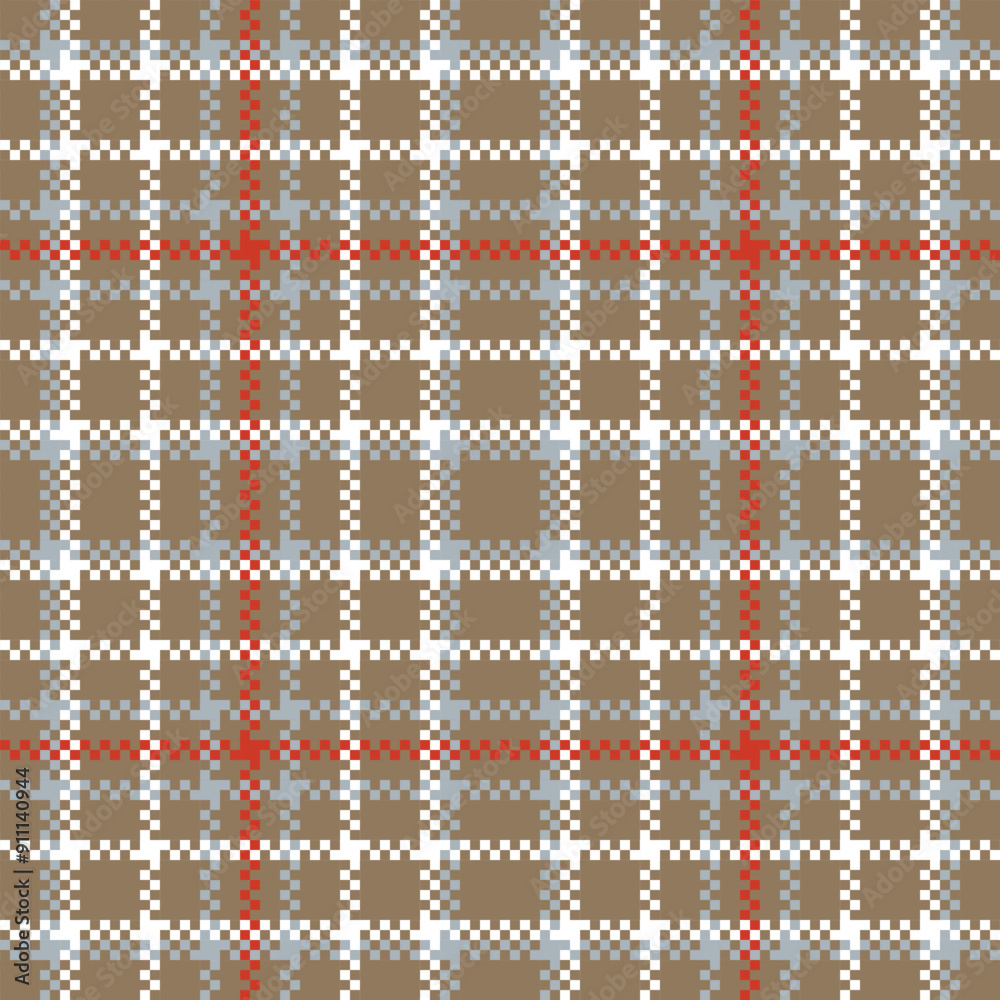 Tartan Plaid Vector Seamless Pattern. Checkerboard Pattern. Traditional Scottish Woven Fabric. Lumberjack Shirt Flannel Textile. Pattern Tile Swatch Included.
