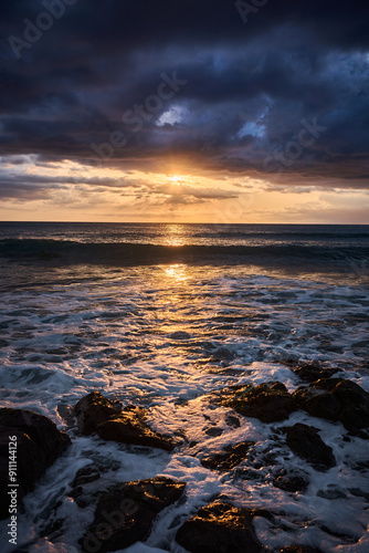 Beautiful sunset over the ocean