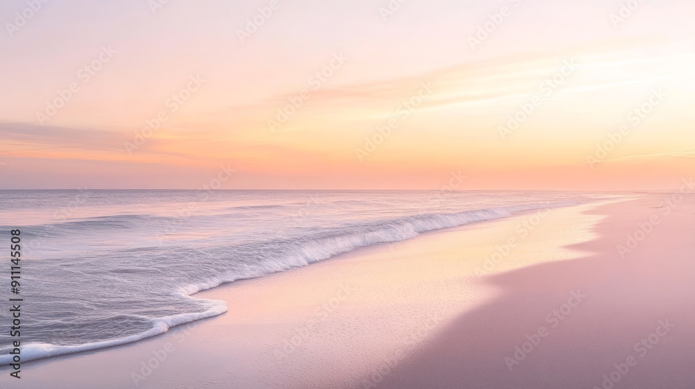 Peaceful Sunset on a Sandy Beach Peaceful Sunset on a Sandy Beach