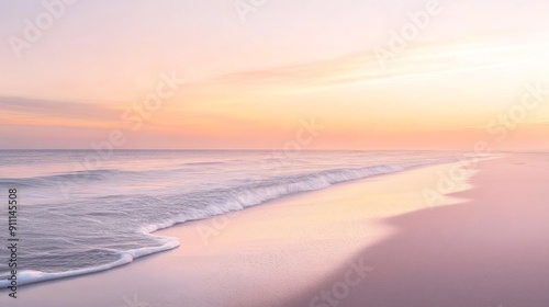 Peaceful Sunset on a Sandy Beach