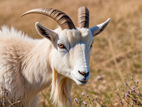 close up of a goat