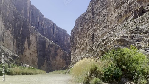 The Rio Grande River in the Santa Elena Canyon, Big Bend National Park Texas