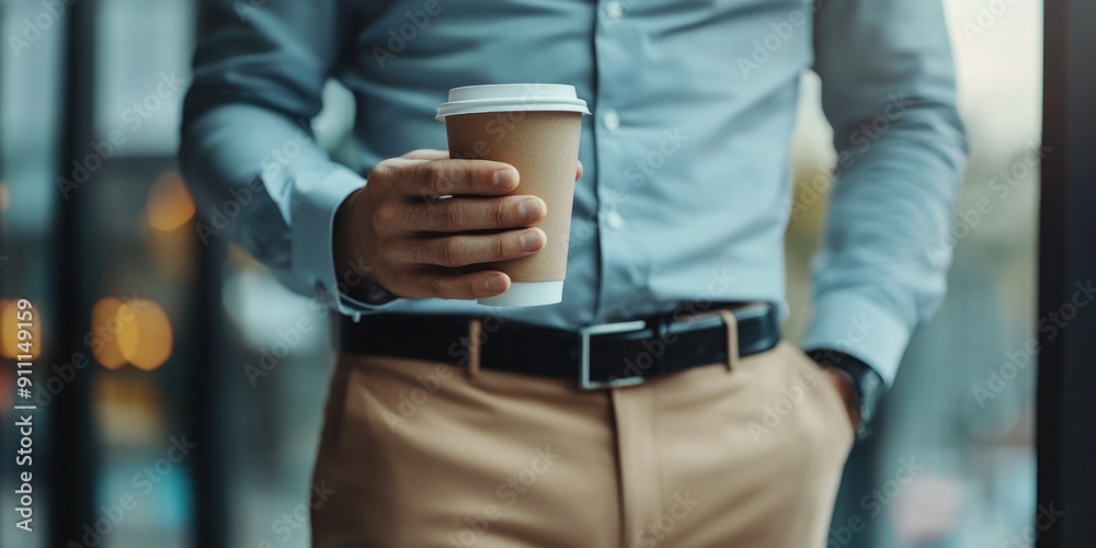 A person holding a cup of coffee A person holding a cup of coffee