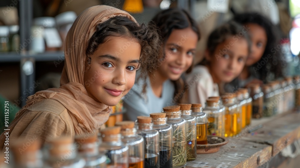 Inclusive classroom with children of different backgrounds participating in a science experiment Inclusive classroom with children of different backgrounds participating in a science experiment