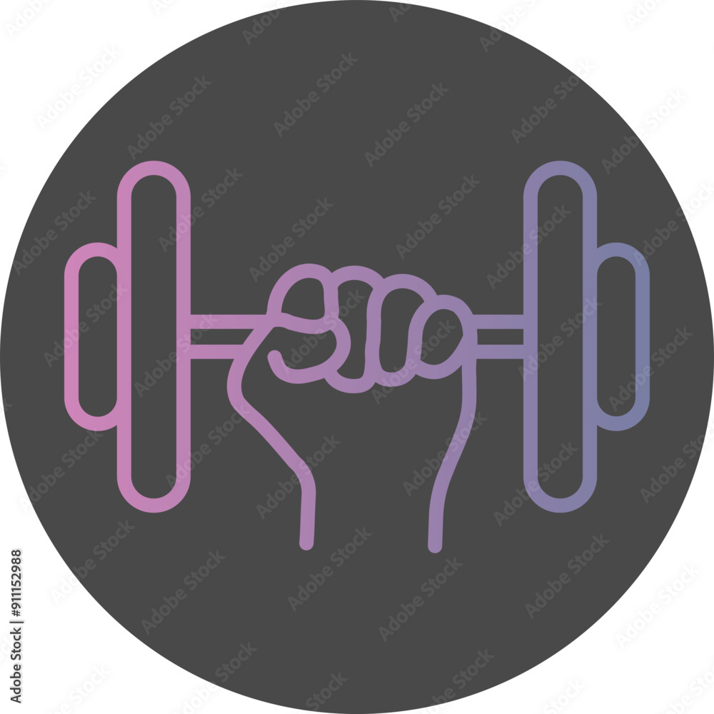 Fototapeta premium Weightlifting Barbell Icon Design