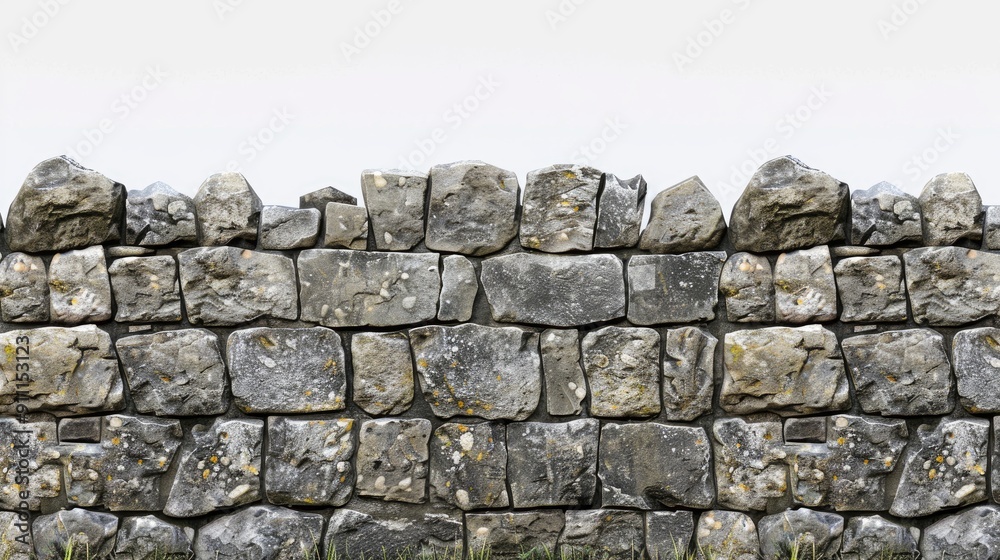 Front perspective of an unevenly cut stone wall Front perspective of an unevenly cut stone wall
