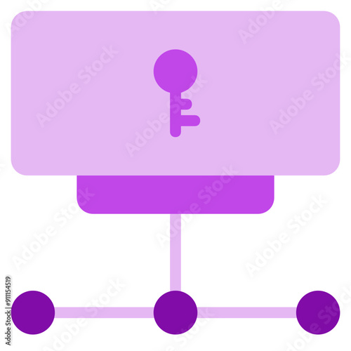 VPN Icon in Flat Style