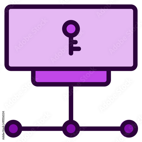 VPN Icon in Filled Line Style