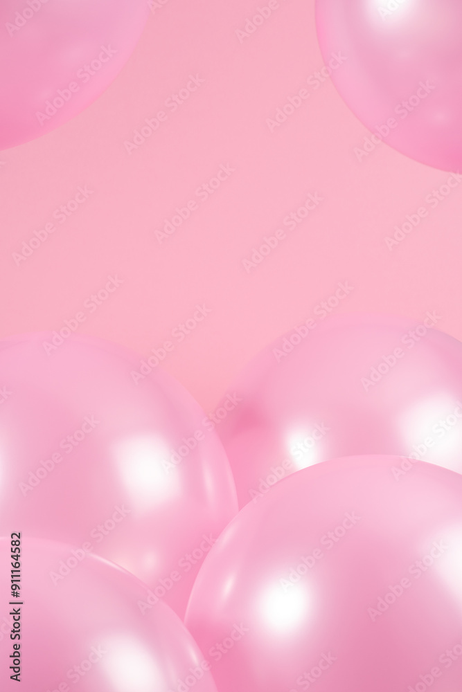 Pink background photo product with pink balloons. Pink background photo product with pink balloons.