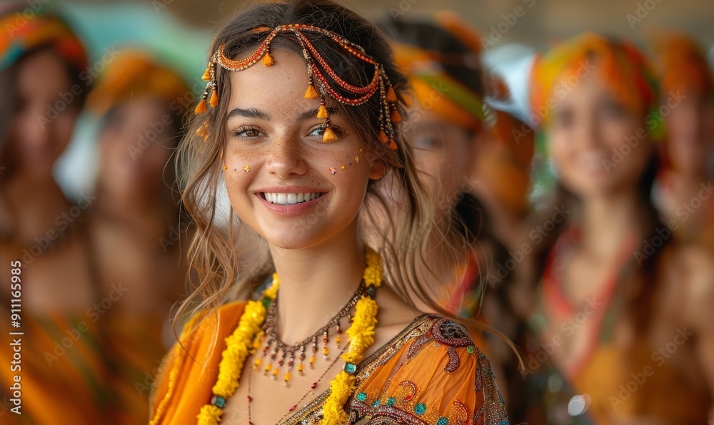 People from different backgrounds participating in a cultural event People from different backgrounds participating in a cultural event