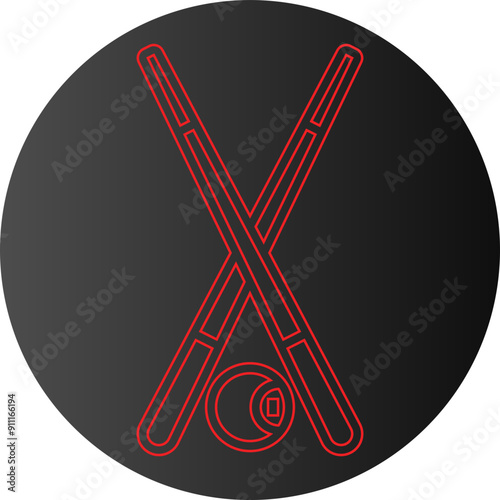 Pool Cue Icon Design