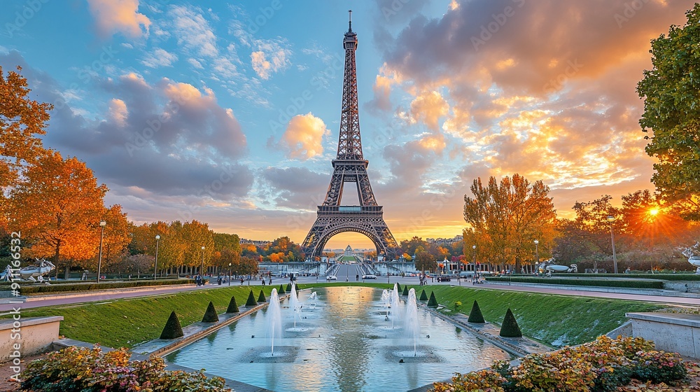 Fototapeta premium Eiffel Tower from Trocadero