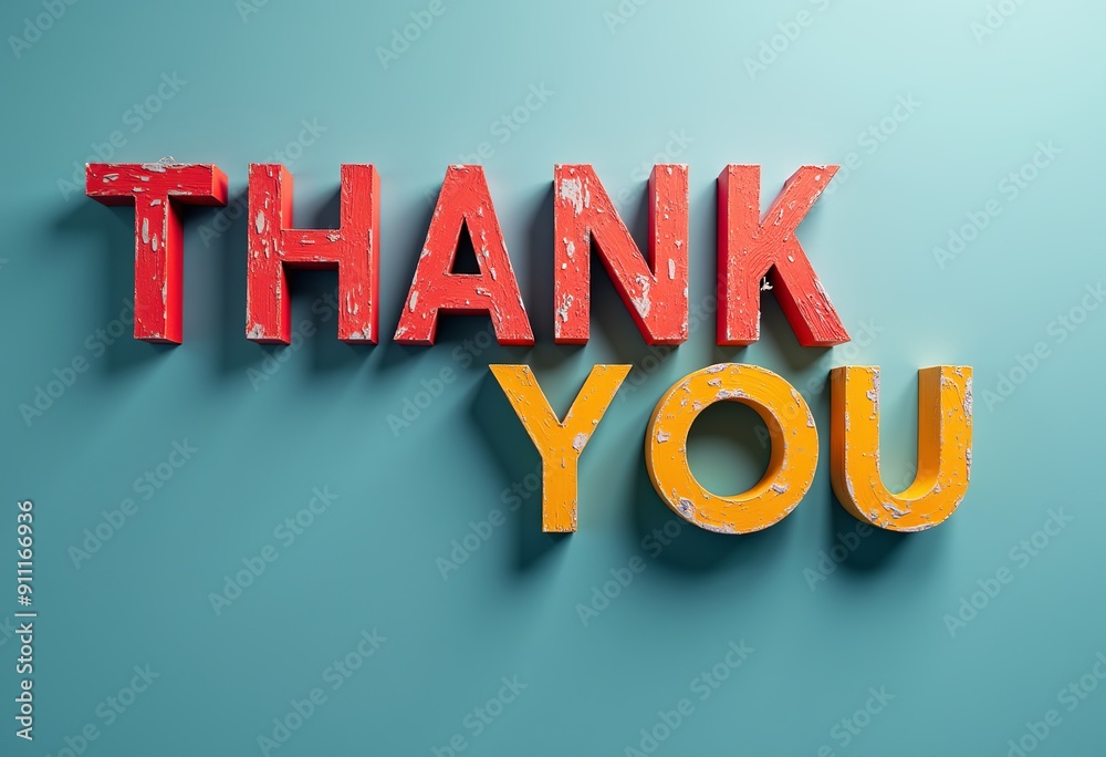 Bold and Striking 3D Thank You Text Overlay: Add Depth and Dimension to ...