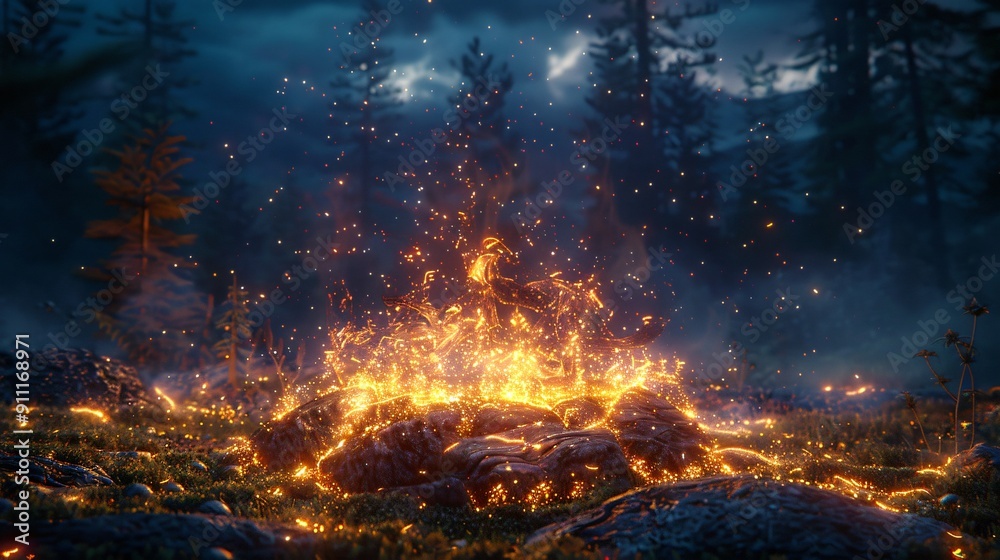 A Magical Forest Fire A Magical Forest Fire