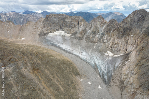 mountains stones aerial view