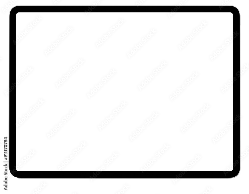 Front view mockup template of white tablet PC without background.
Front view mockup template of white tablet PC without background.