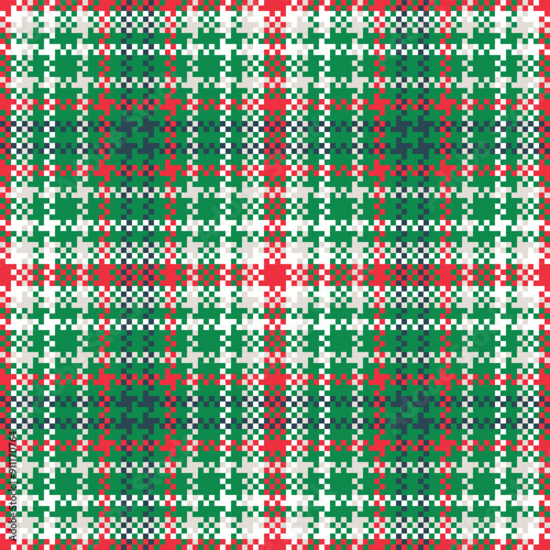 Tartan Plaid Seamless Pattern. Checkerboard Pattern. Template for Design Ornament. Seamless Fabric Texture. Vector Illustration