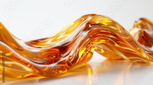 Alkyd resin, 3D illustration, realistic, isolated on white background