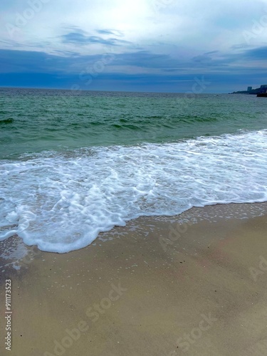 Sea blue breeze close up