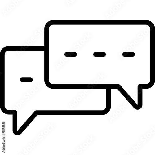 Chat Bubble vector icon in outline style 