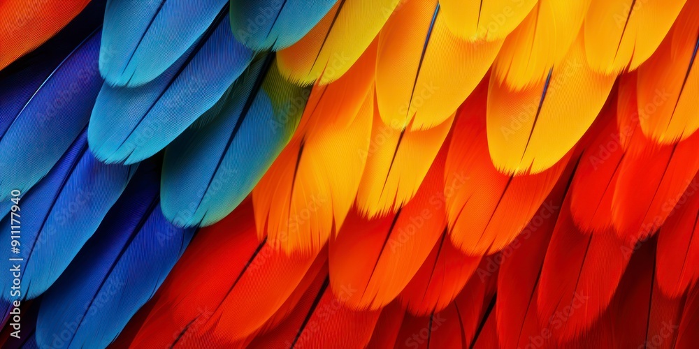 Macaw feathers background, Scarlet Macaw Macaw feathers background, Scarlet Macaw