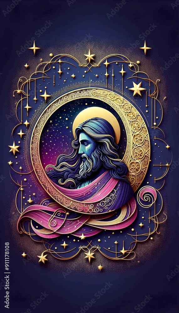 Obraz premium Divinidad Celestial de Jesús