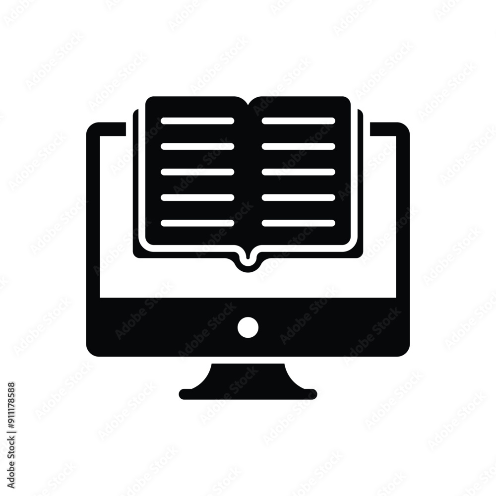 E Learning vector icon E Learning vector icon