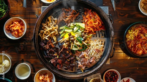 Mongolian BBQ pan from above photo