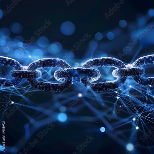 Futuristic Blockchain Technology photo