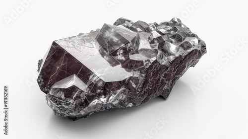 Ytterbium oxide, 3D illustration, realistic, isolated on white background
