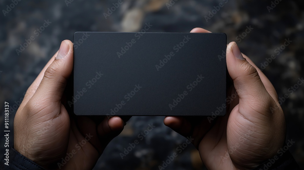 hand holdings a blank mock up black card mockup hand holdings a blank mock up black card mockup