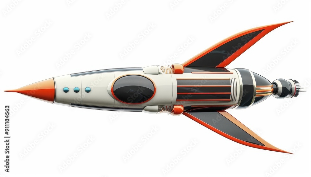 Detailed Model of a Fictional Rocket Designed for Space Exploration and Adventure Detailed Model of a Fictional Rocket Designed for Space Exploration and Adventure