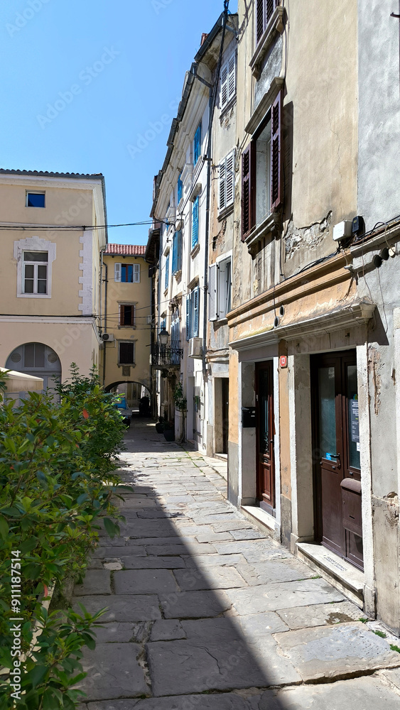 Fototapeta premium Piran, town in Istria, Slovenia, on sunny spring day