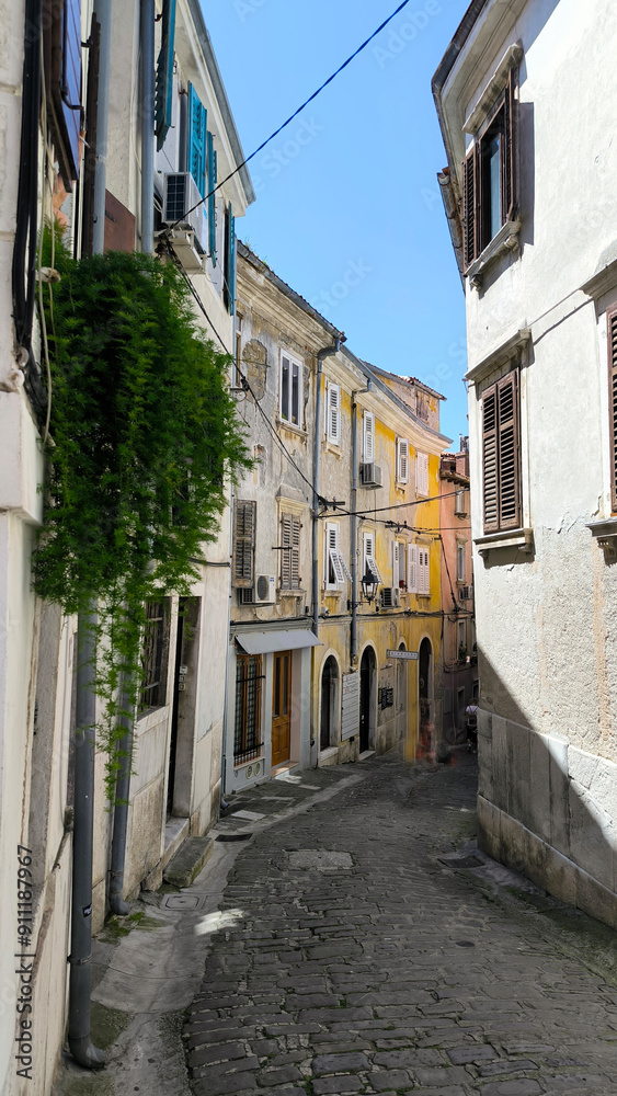 Fototapeta premium Piran, town in Istria, Slovenia, on sunny spring day