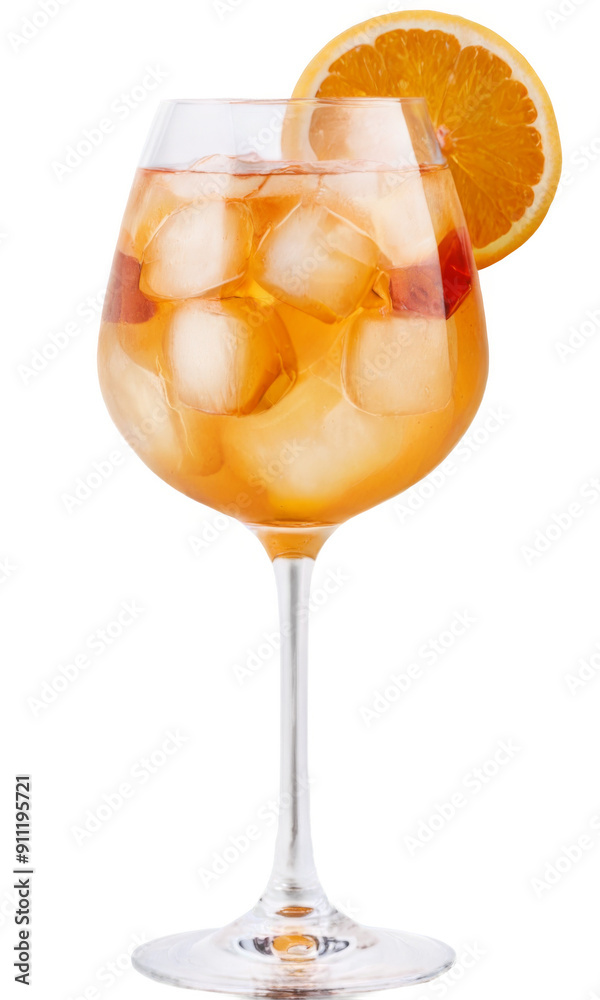 Tall glass filled drink drink appears to be Alcoholic Aperol Spritz Cocktail Tall glass filled drink drink appears to be Alcoholic Aperol Spritz Cocktail