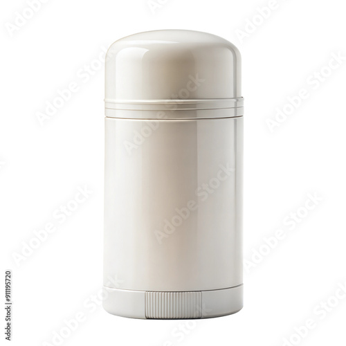 Sleek White Deodorant Stick. Elegant and minimalist white deodorant stick isolated on a plain background.