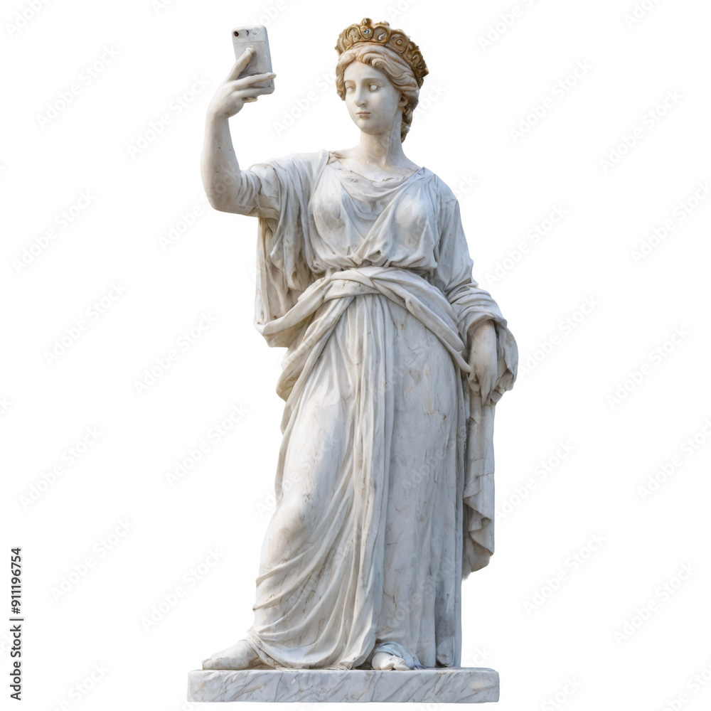 Photograph statue woman standing pedestal made marble grey Greek female statue taking Photograph statue woman standing pedestal made marble grey Greek female statue taking