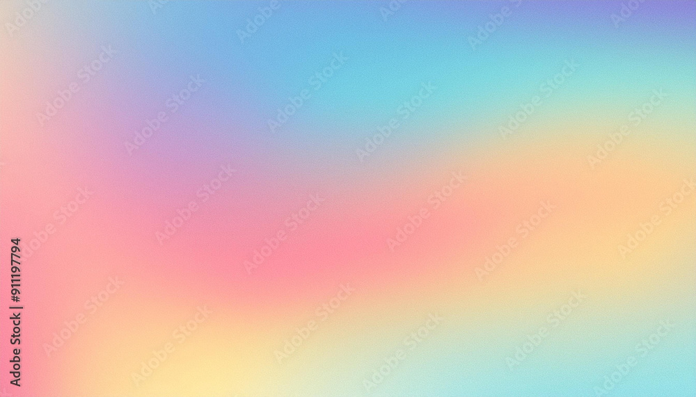 Abstract pastel holographic blurred grainy gradient banner background texture. Colorful digital grain soft noise effect pattern. Lo-fi multicolor vintage retro design.