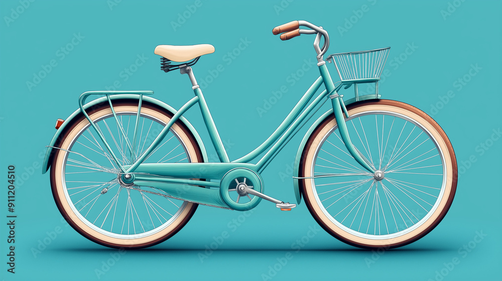 Fototapeta premium classic design bicycle, bicycle on the wall