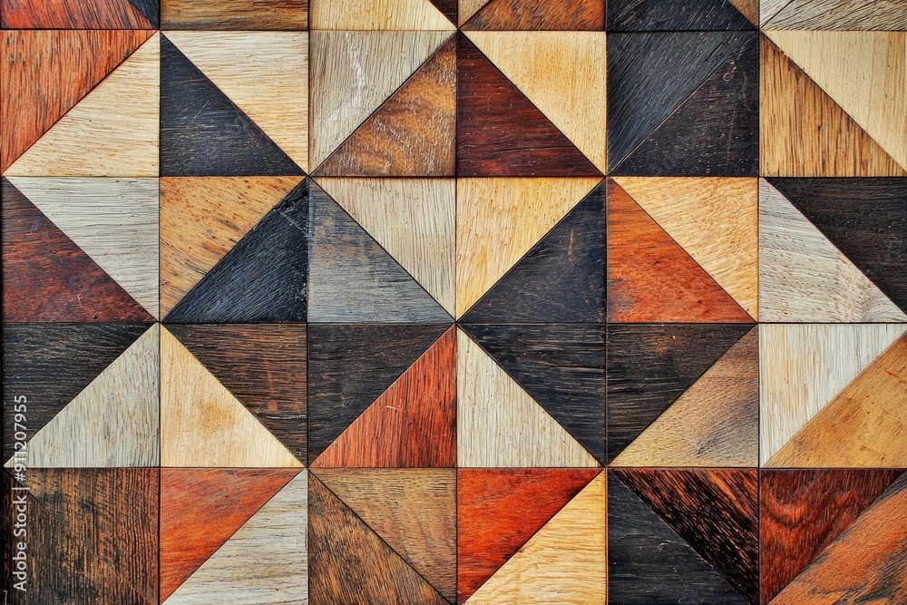 Seamless wood textured in geometric pattern Seamless wood textured in geometric pattern