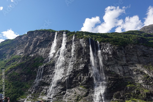 waterfall in the mountains