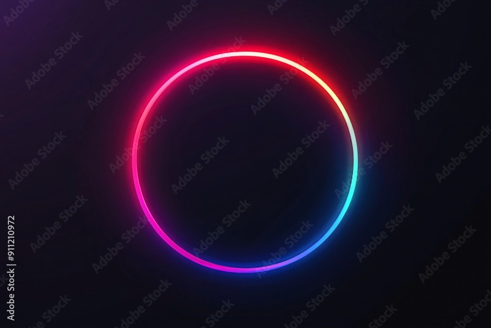 Vibrant Colored Neon Circle Vibrant Colored Neon Circle