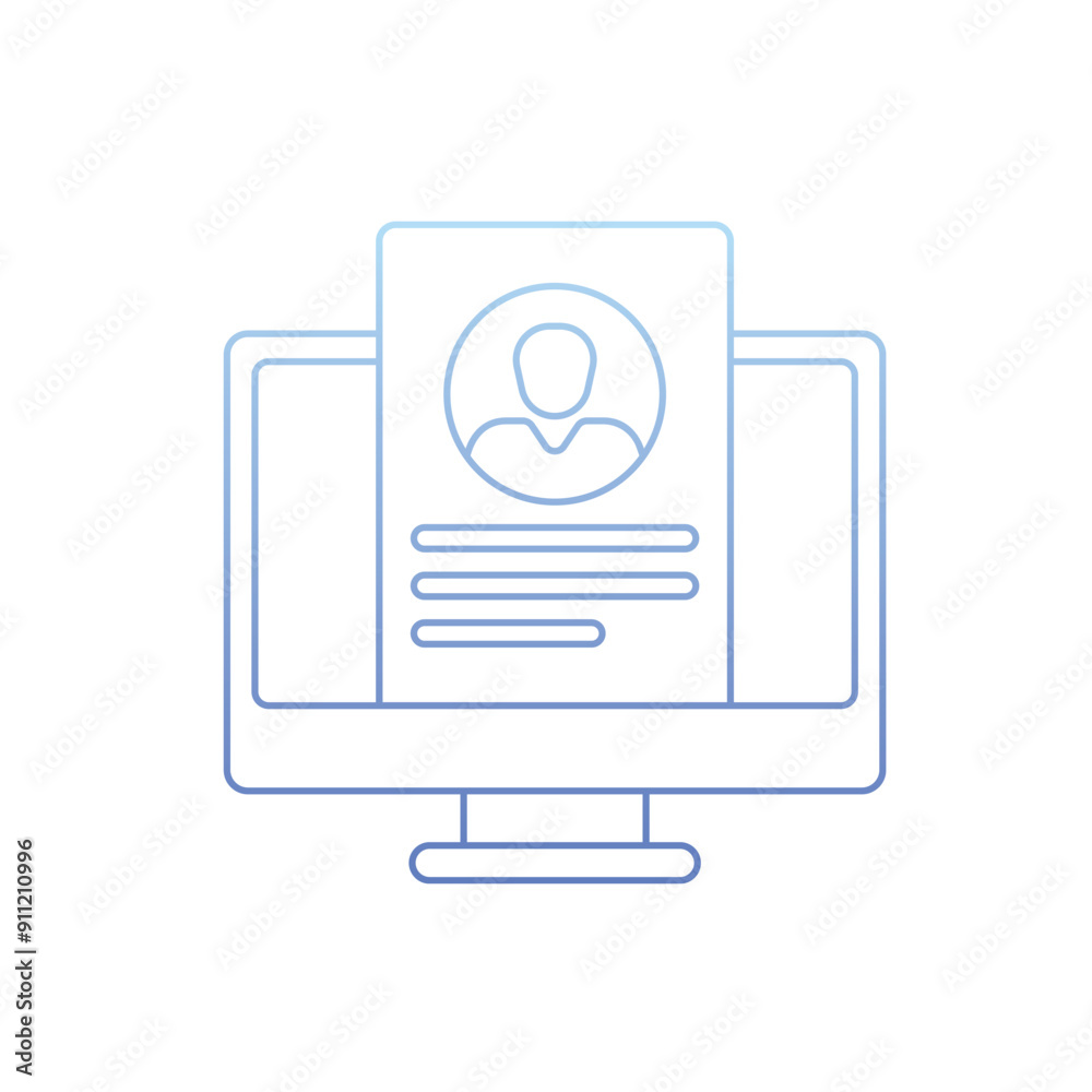 Online Resume vector icon Online Resume vector icon