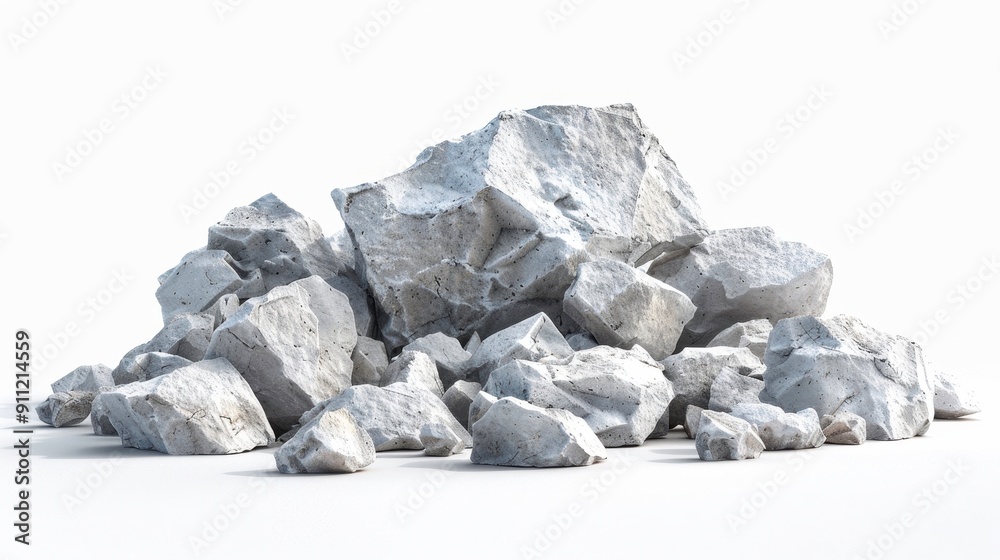 Calcium silicate, 3D illustration, realistic, isolated on white background Calcium silicate, 3D illustration, realistic, isolated on white background
