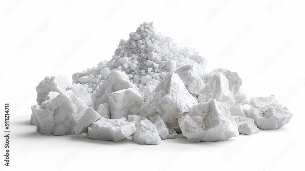 Calcium silicate, 3D illustration, realistic, isolated on white background Calcium silicate, 3D illustration, realistic, isolated on white background