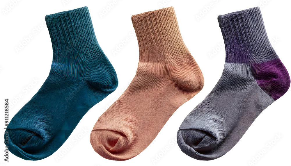 set of cotton socks isoleted cut out set of cotton socks isoleted cut out