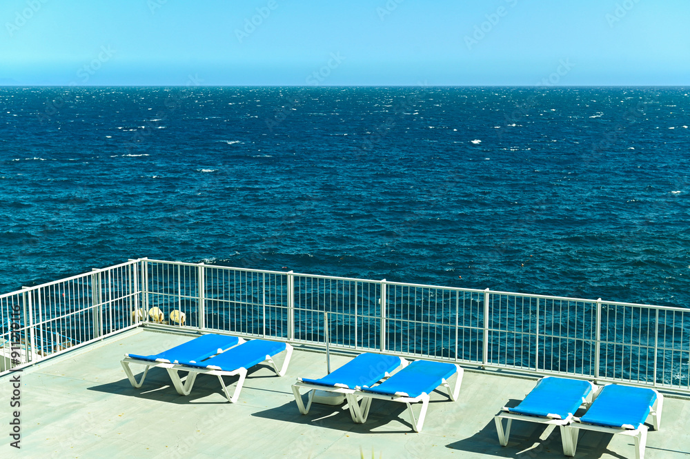 Obraz premium Sunbeds