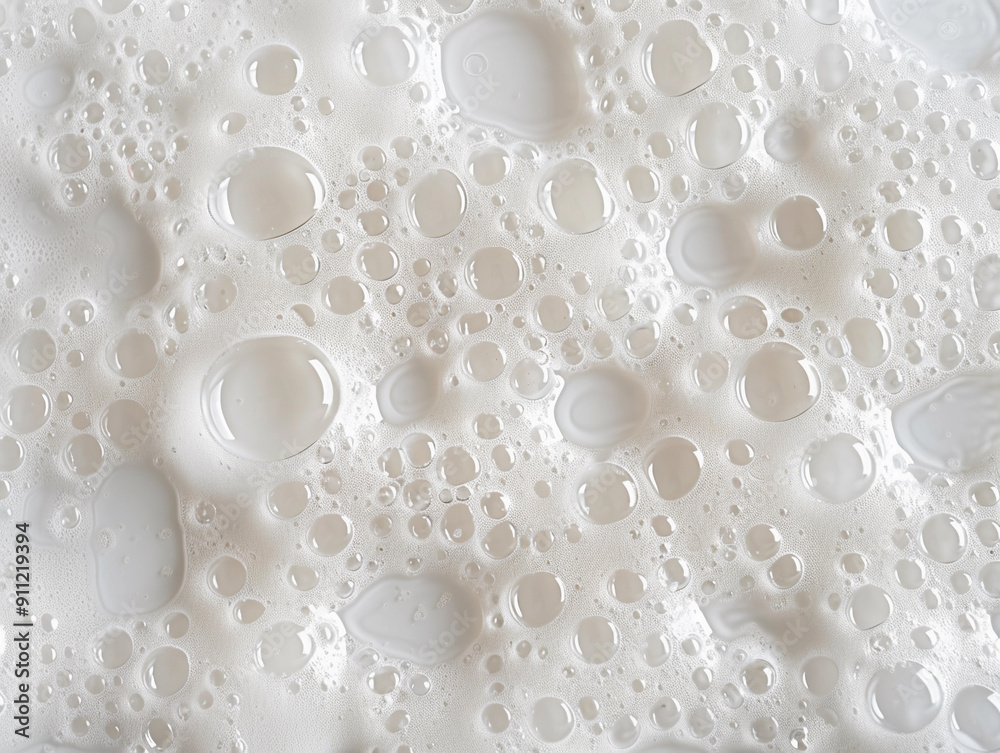 Close-Up View of Bubbles Forming in Creamy Liquid During Morning Preparation at Home Close-Up View of Bubbles Forming in Creamy Liquid During Morning Preparation at Home