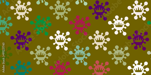 Light green, red vector texture with disease symbols.